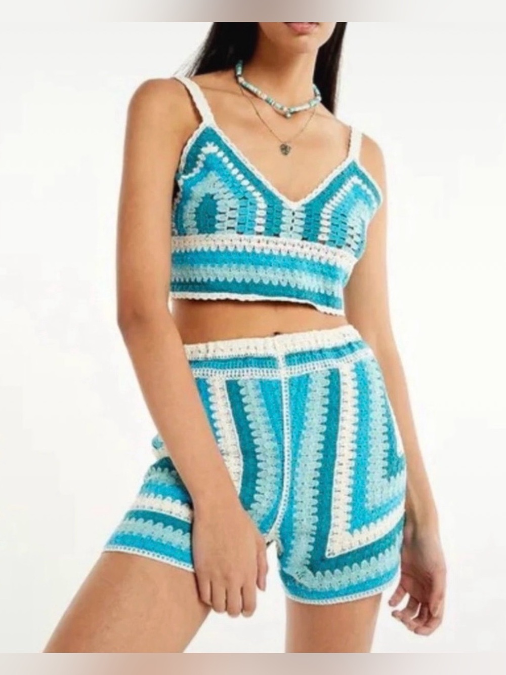 Rebellion Again 2pc Crochet Bralette & Short Set - Picture 3 of 11
